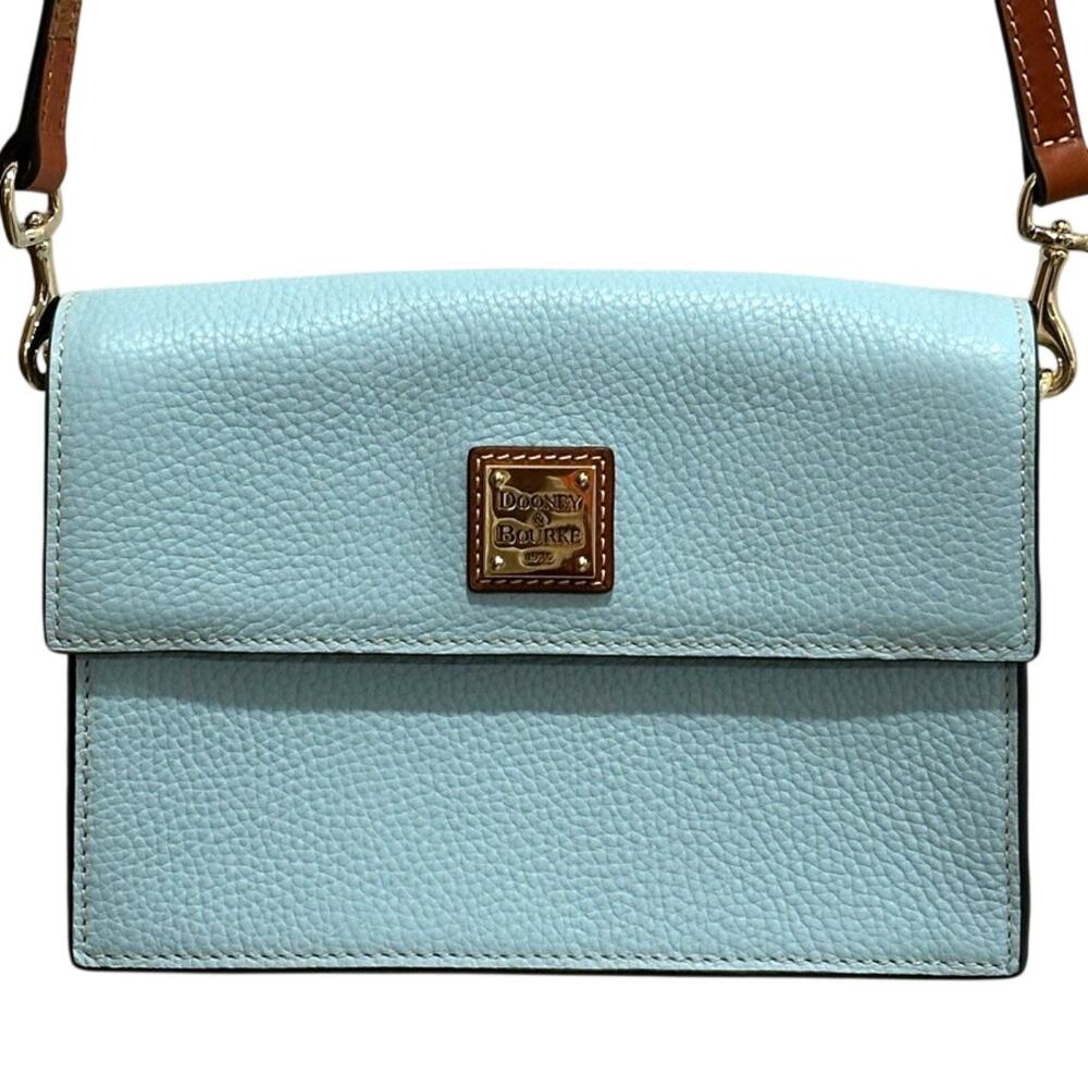 Dooney & Bourke Pebble Grain Hunter Crossbody Caribbean Blue Color MSRP: $338